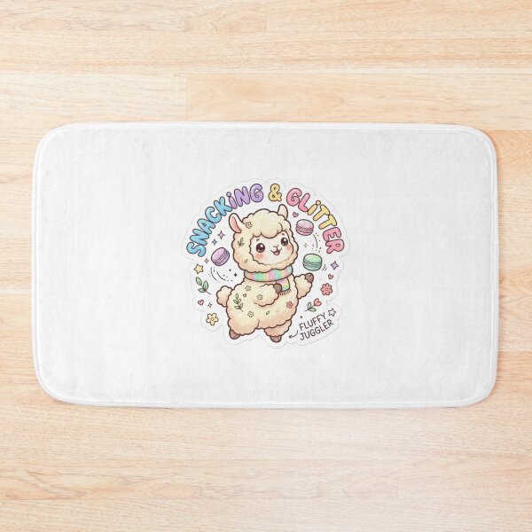 Item preview, Baby Alpaca – Kawaii "Snacking & Glitter" Sticker designed and sold by Chipkooo.