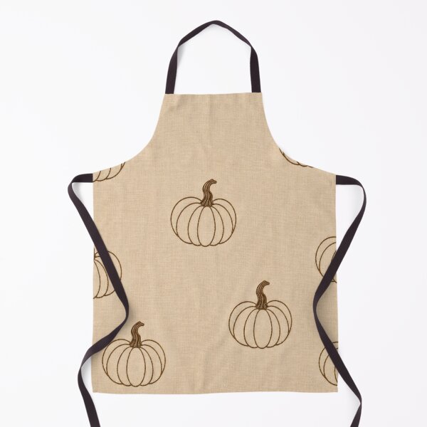 Item preview, Minimalist Embroidered Pumpkins – Neutral Fall Linen Pattern designed and sold by HO•Designs.