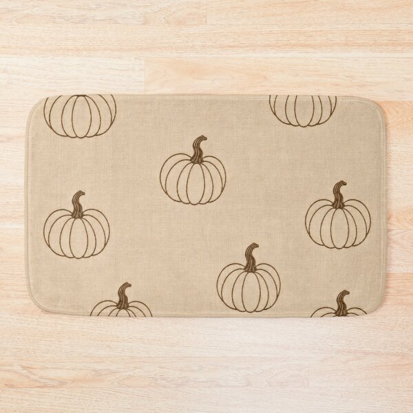 Item preview, Minimalist Embroidered Pumpkins – Neutral Fall Linen Pattern designed and sold by HO•Designs.