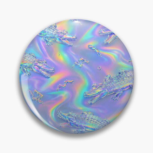 Item preview, Holographic alligator  pattern  designed and sold by Offbeat Design.