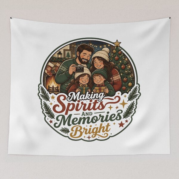 Item preview, Making Spirits And Memories Bright Christmas Family Holiday Gift designed and sold by KristenosNehk.