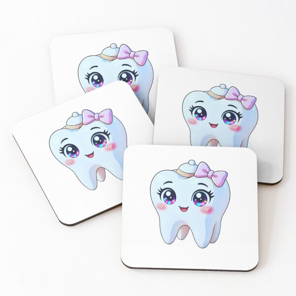 Item preview, Cute Kawaii Tooth – Adorable Smiling Tooth designed and sold by Bonasates.