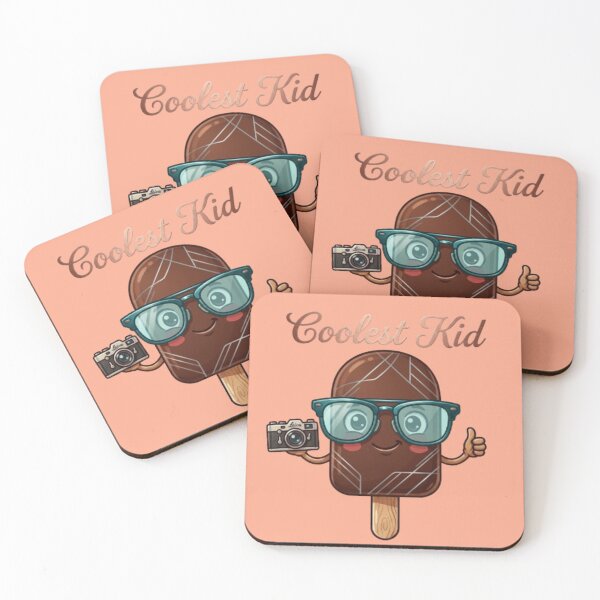 Item preview, Coolest Kid Chocolate Ice Cream Bar with Camera - Cute Summer Illustration designed and sold by Northern Glow Art.