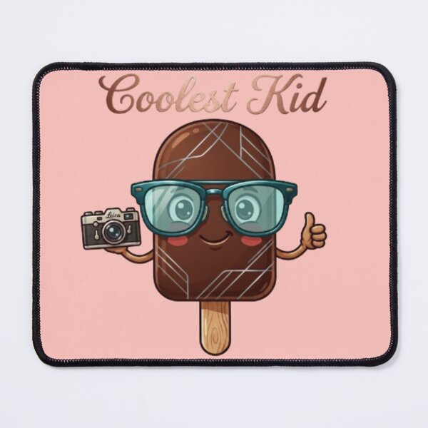 Item preview, Coolest Kid Chocolate Ice Cream Bar with Camera - Cute Summer Illustration designed and sold by Northern Glow Art.