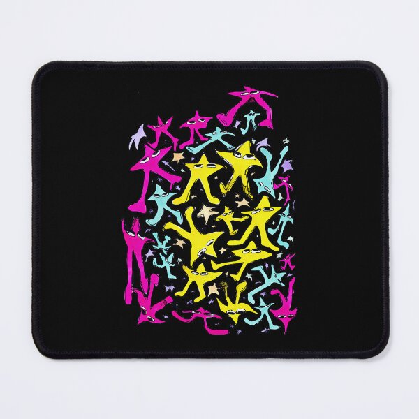 Item preview, Quirky Neon Star Characters Pattern designed and sold by NourmasDesigns.