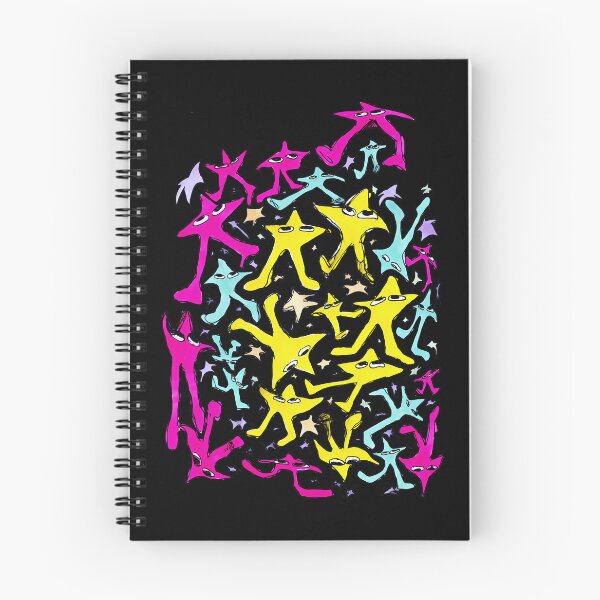 Item preview, Quirky Neon Star Characters Pattern designed and sold by NourmasDesigns.