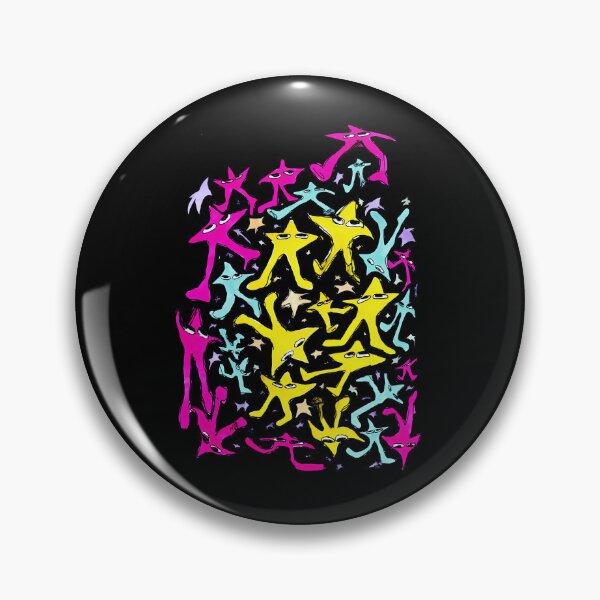 Item preview, Quirky Neon Star Characters Pattern designed and sold by NourmasDesigns.