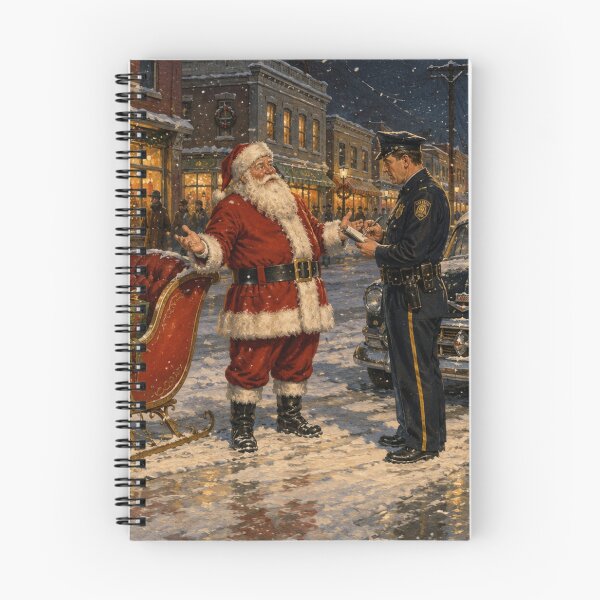Item preview, Santa Parking Ticket – Funny Vintage Christmas Art designed and sold by GSizzle1.