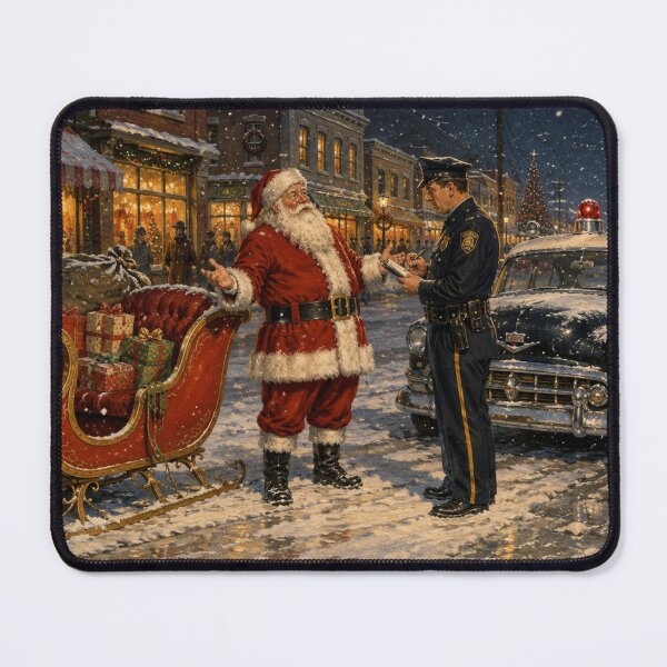 Item preview, Santa Parking Ticket – Funny Vintage Christmas Art designed and sold by GSizzle1.
