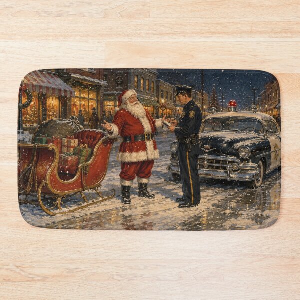 Item preview, Santa Parking Ticket – Funny Vintage Christmas Art designed and sold by GSizzle1.