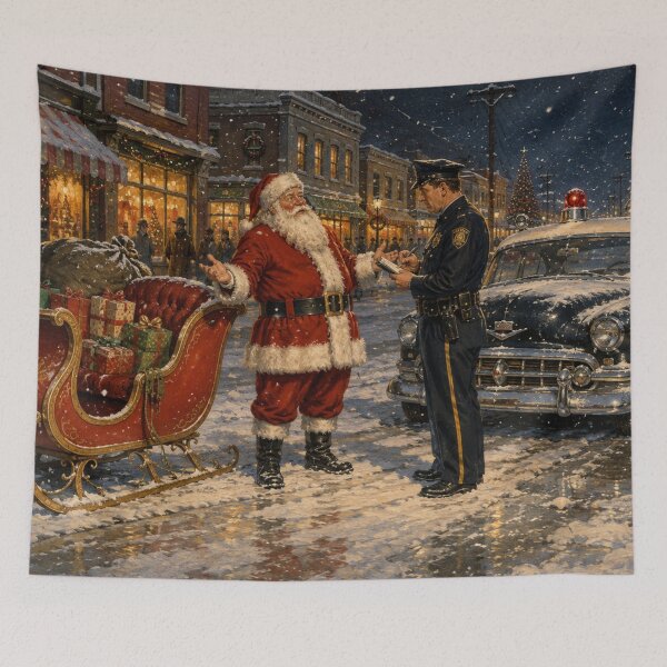 Item preview, Santa Parking Ticket – Funny Vintage Christmas Art designed and sold by GSizzle1.