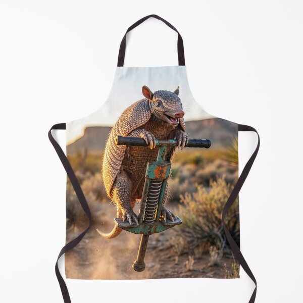 Item preview, Happy Armadillo Rides His Pogo Stick designed and sold by Tridentulus.