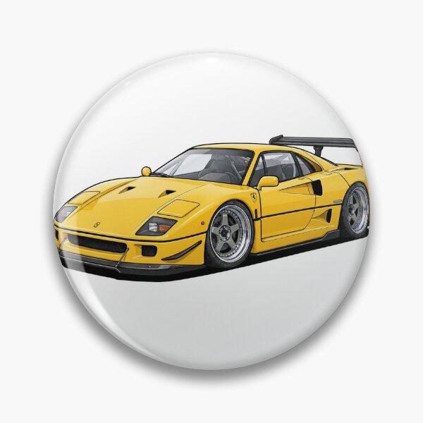 Artikelvorschau, Ferrari F40 Cartoon entworfen und verkauft von ToonMyRide.