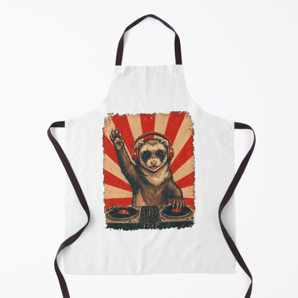 Item preview, Vintage DJ Ferret With Headphones designed and sold by Nikolausgage.
