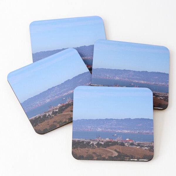 Item preview, Serene Bay & Cityscape with Distant Hills designed and sold by Phakade's Photos.