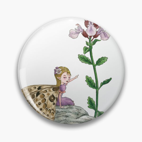 Item preview, August 14th birthday flower Wall Germander Fairy designed and sold by 366birthflower.