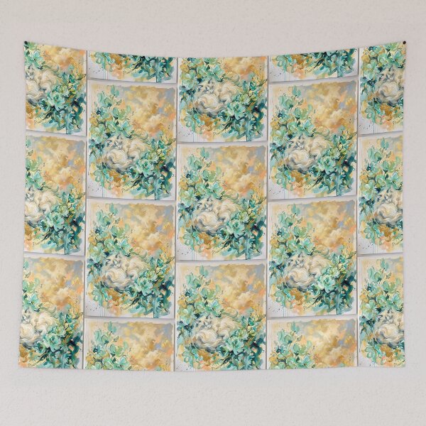 Item preview, Ragdoll Cat Sleeping in Flowers designed and sold by PictoVibe.