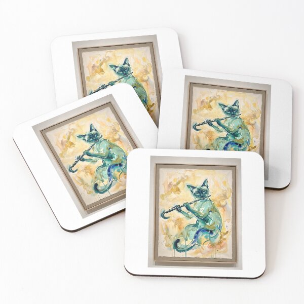 Item preview, Siamese Cat Flute Music Dream designed and sold by PictoVibe.