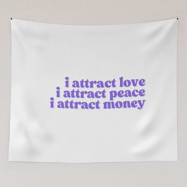 Item preview, i attract love, money, & peace | purple designed and sold by dollhouseclub.