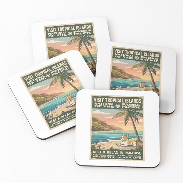 Item preview, French Bulldog Tropical Beach Getaway designed and sold by PictoVibe.