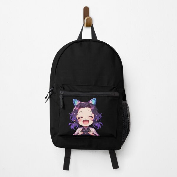 Item preview, Shinobu Kocho Demon Slayer Chibi Gaming Butterfly Smile designed and sold by Dashsopaner.