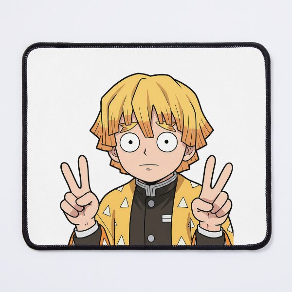 Item preview, Zenitsu Agatsuma Demon Slayer Nervous Double Peace Pose designed and sold by Dashsopaner.