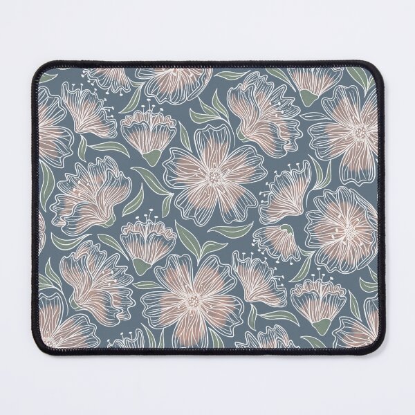 Item preview, Sketched Flowers (blue pink) designed and sold by Doodloom.
