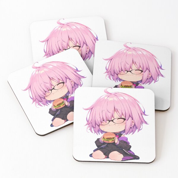 Item preview, Shielder Mash Kyrielight Fate Grand Order Chibi Kawaii Burger Anime Girl Calm Sparkle designed and sold by Dashsopaner.
