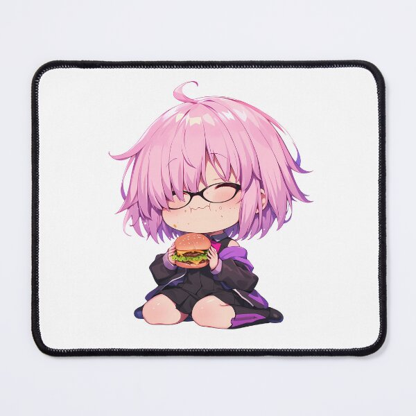 Item preview, Shielder Mash Kyrielight Fate Grand Order Chibi Kawaii Burger Anime Girl Calm Sparkle designed and sold by Dashsopaner.