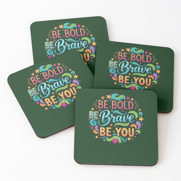 Item preview, Be Bold Be Brave Be You Inspirational Hand-Lettered Quote 624 designed and sold by GvenceJewelry.