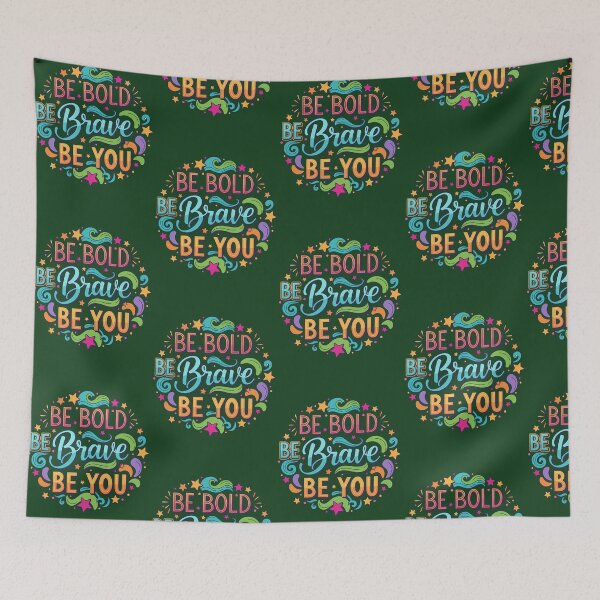 Item preview, Be Bold Be Brave Be You Inspirational Hand-Lettered Quote 624 designed and sold by GvenceJewelry.