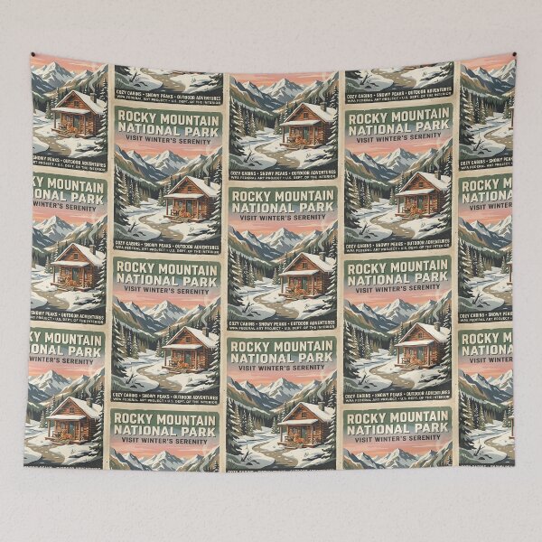 Item preview, Golden Retriever Mountain Cabin Retreat designed and sold by PictoVibe.
