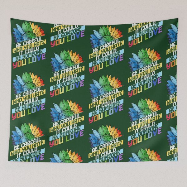 Item preview, Be Careful Who You Hate Gift Design Lgbt Pride Month Graphic 724 designed and sold by GvenceJewelry.