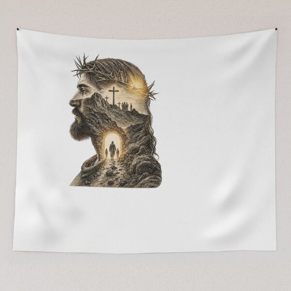 Item preview, Jesus Christ Crown Of Thorns Crucifixion And Resurrection Double Exposure designed and sold by Derekquie.