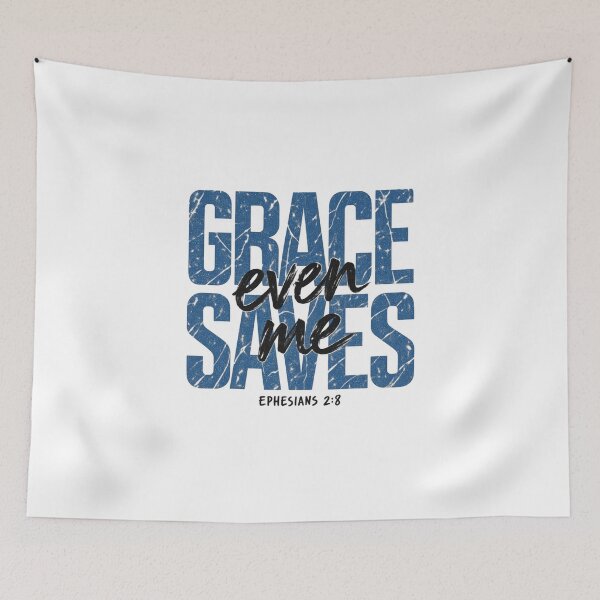 Item preview, Grace Even Saves Me Ephesians 2:8 Bible Verse Distressed Graphic designed and sold by Derekquie.