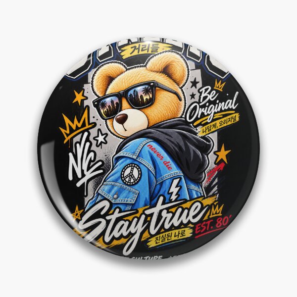 Item preview, Cool Streetwear Bear - Urban Graffiti & Korean designed and sold by SeoulVibeStudio.