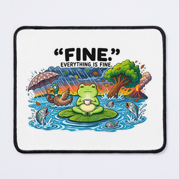 Item preview, Everything Is Fine Frog | Funny Disaster Zen Frog designed and sold by MrDev.