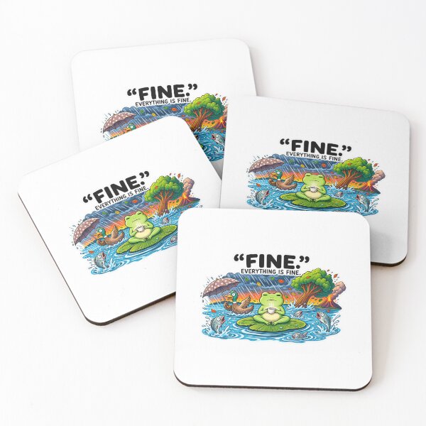 Item preview, Everything Is Fine Frog | Funny Disaster Zen Frog designed and sold by MrDev.