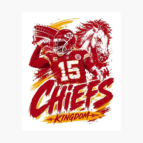 Item preview, Chiefs Kingdom Football Art Style designed and sold by archabotte.