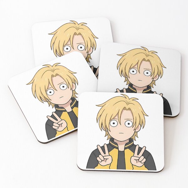 Item preview, Ash Lynx Banana Fish Blond Hair Peace Pose designed and sold by Dashsopaner.