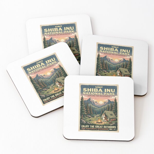 Item preview, Shiba Inu Forest Camping Adventure designed and sold by PictoVibe.