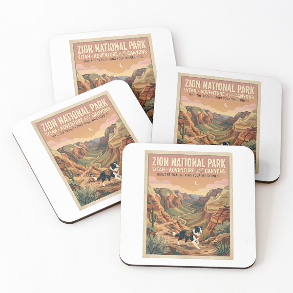 Item preview, Border Collie Desert Canyon Hike designed and sold by PictoVibe.