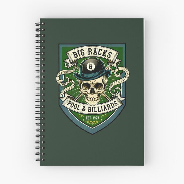 Item preview, Big Racks Pool  Billiards Vintage Skull 8 Ball Logo 179 designed and sold by BRBDesignsCo.