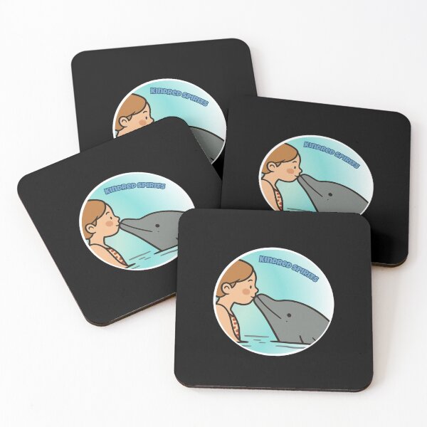 Item preview, Kindred Spirits Girl Kissing Dolphin Cute Marine Life Sticker designed and sold by FestivityFinds.