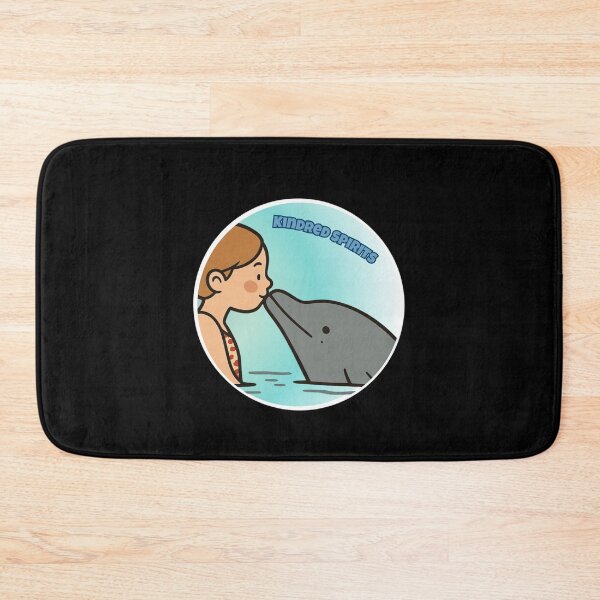 Item preview, Kindred Spirits Girl Kissing Dolphin Cute Marine Life Sticker designed and sold by FestivityFinds.