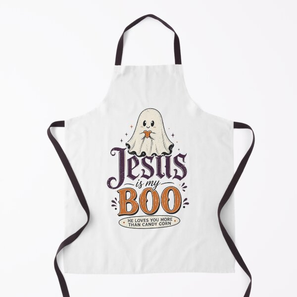 Item preview, Jesus Is My Boo He Loves You More Than Candy Corn Retro Ghost Graphic designed and sold by Derekquie.