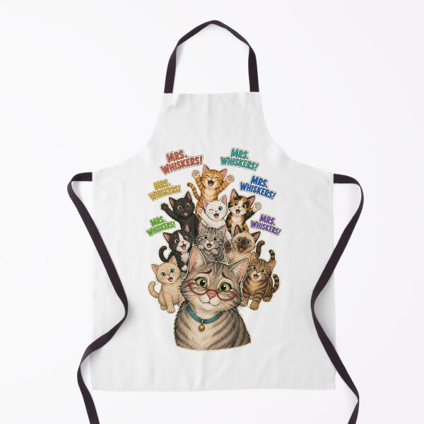 Item preview, Mrs. Whiskers! – Funny Cat Teacher and Kittens designed and sold by NinaCreator.