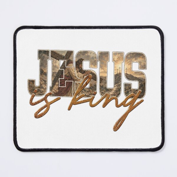 Item preview, Jesus Is King Carrying Cross To Calvary Religious Graphic designed and sold by Derekquie.