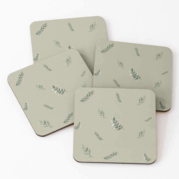 Item preview, Muted Green Leaves Peaceful Forest Pattern designed and sold by CeciReynaga.