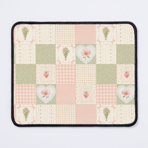 Item preview, Strawberry Patchwork Cottagecore Aesthetic designed and sold by SSundaysPrints.